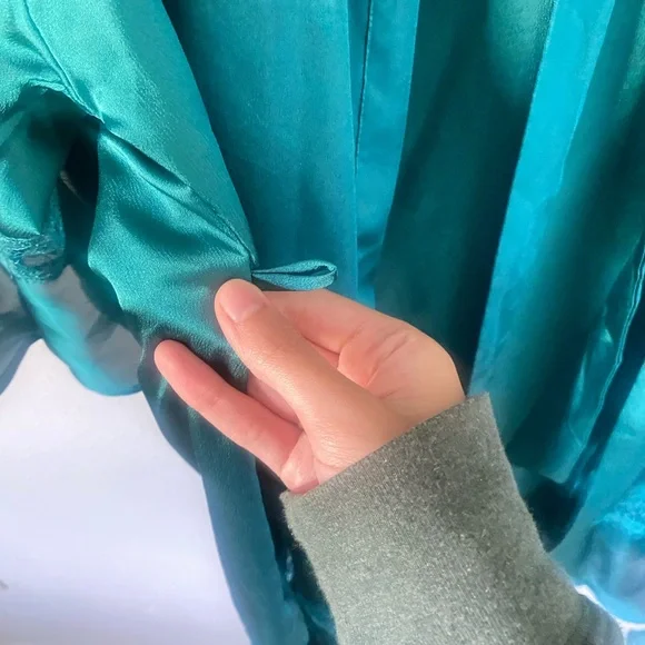 Victoria’s Secret women’s teal robe lace details small fairycore whimsy glam - Picture 8 of 8